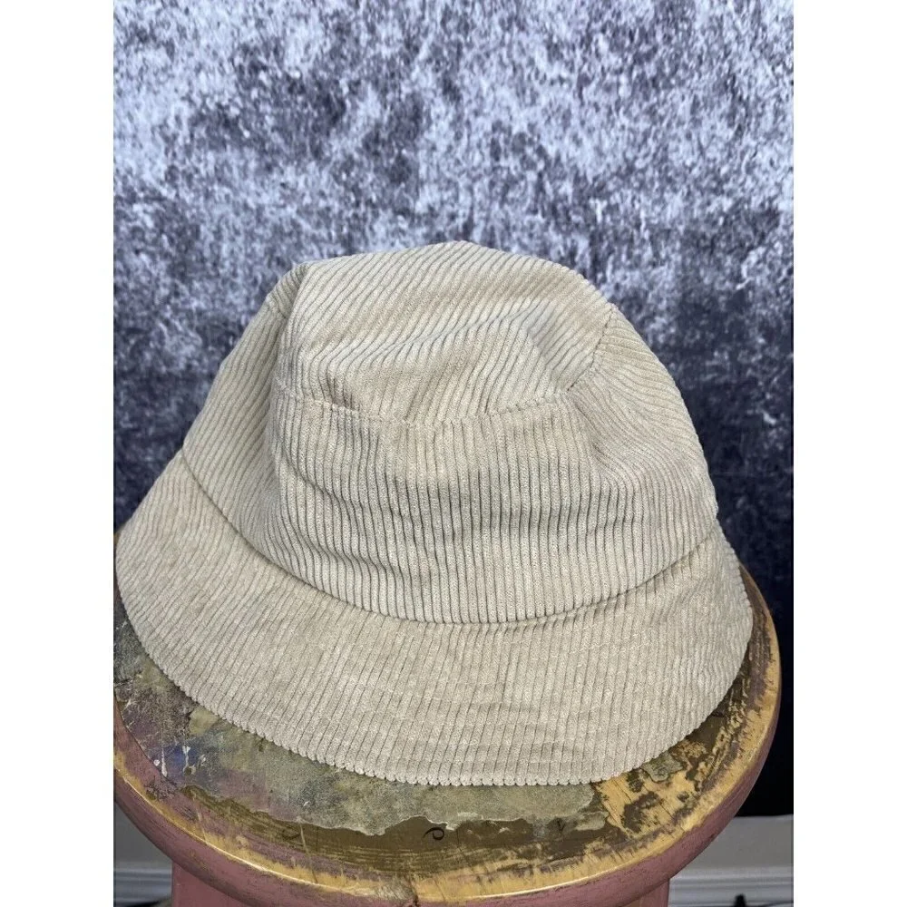 Vintage‎ style bucket hat grandpacore velveteen corduroy tan fall winter cozy